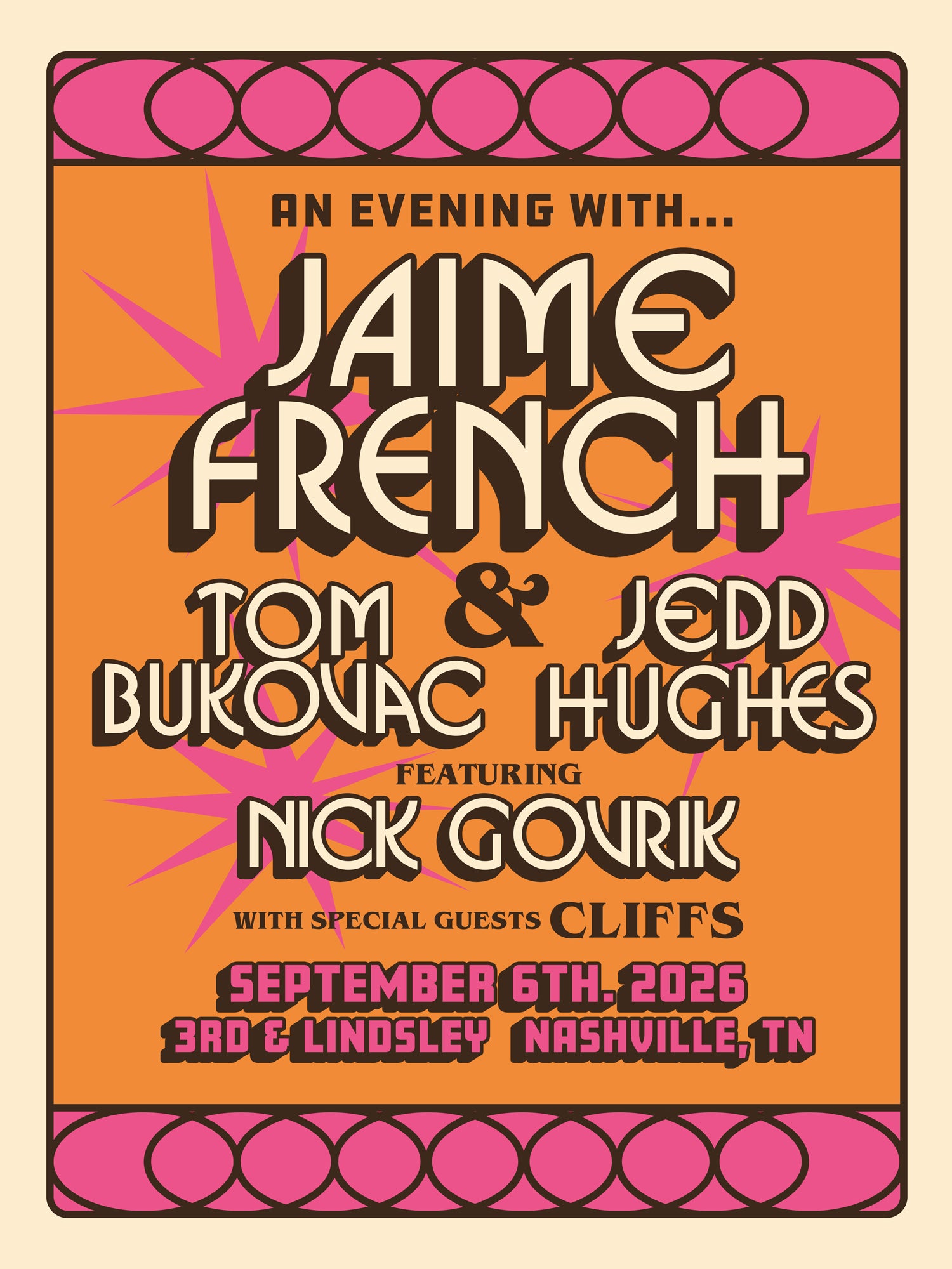 Jaime French, Tom Bukovac & Jedd Hughes SIGNED Poster