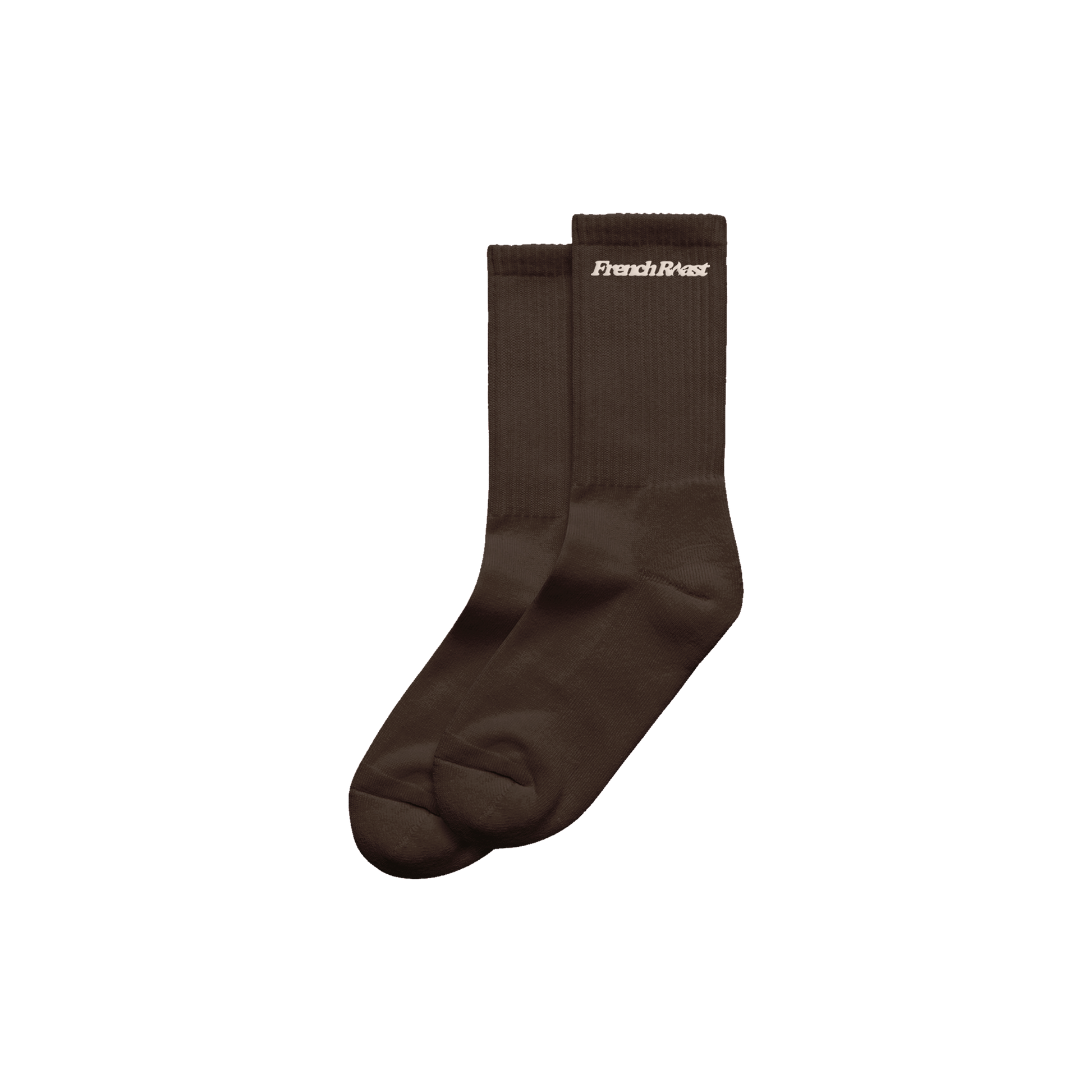 French Roast Embroidered Logo Espresso Socks